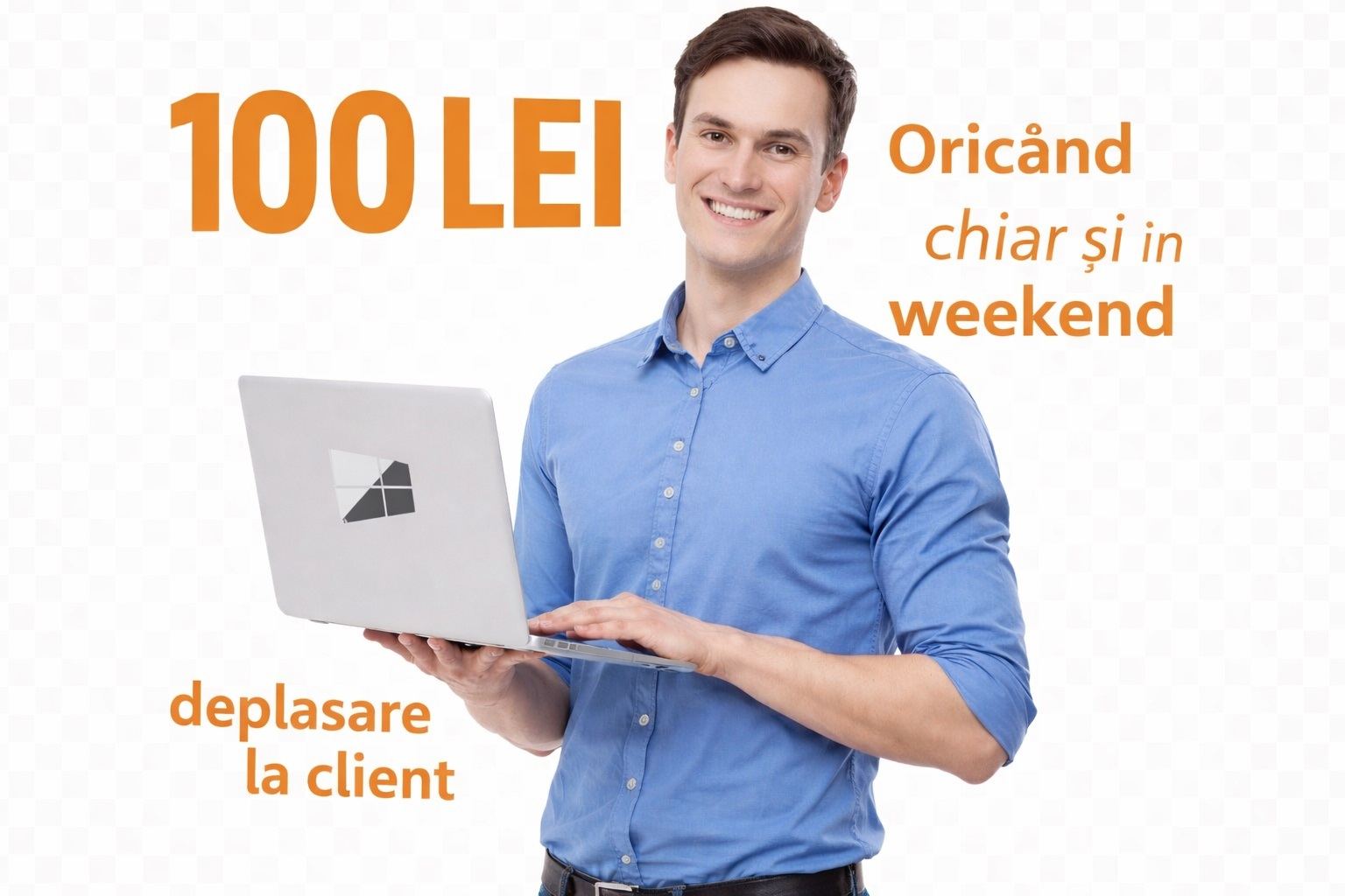 Tehnician IT cu laptop